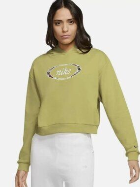 Nike Women's Plus Size Sportswear Crop Fleece PulloverHoodie (Tea Tree Mist) 2X